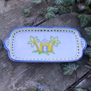 Barbara Finsness Signature Bermuda Collection 11" Tray Hand Painted in Italy